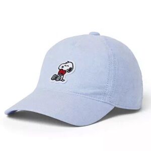 Janie and Jack Blue and White Cap with Snoopy Patch